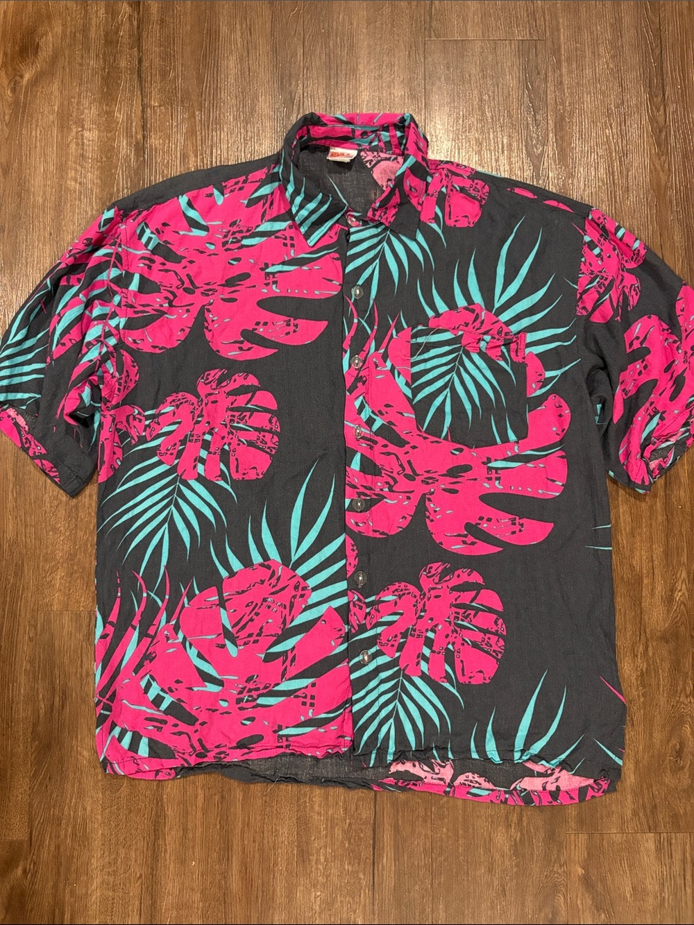 Vintage Hula bay men’s 2XL single stitch button down Hawaiian shirt